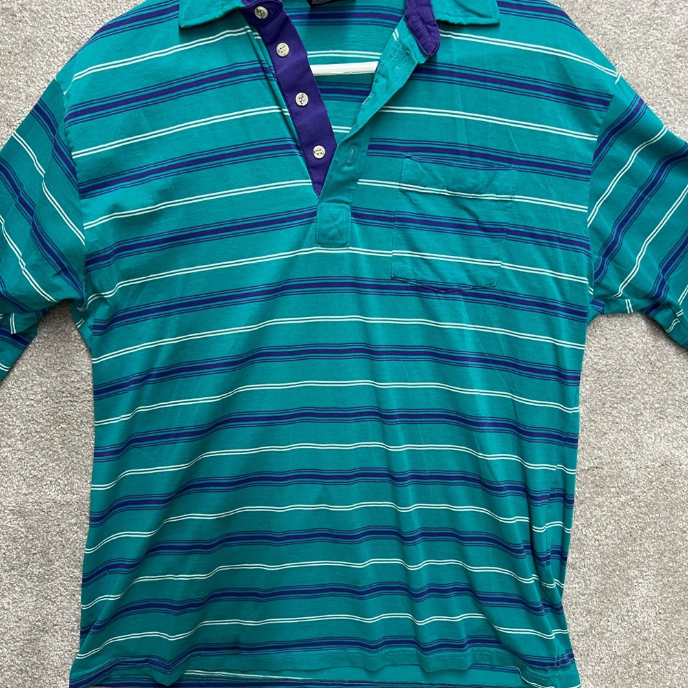 Chip beck Striped Teal‎ Polo Shirt Lot